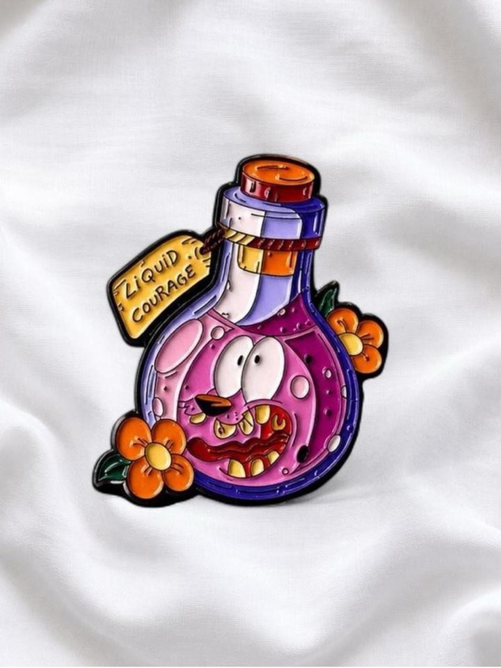 Cute Purple Potion Enamel Pin - 'Liquid Courage'